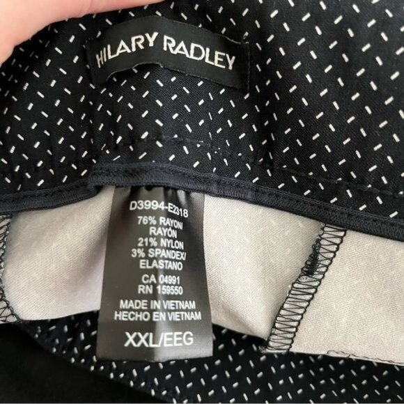 Hilary Radley navy geometric 9” chino Golf Dress shorts size XXL - Picture 10 of 13